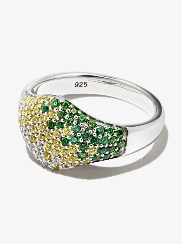browns Tom Wood sterling silver mini crystal cocktail ring | Browns Rings