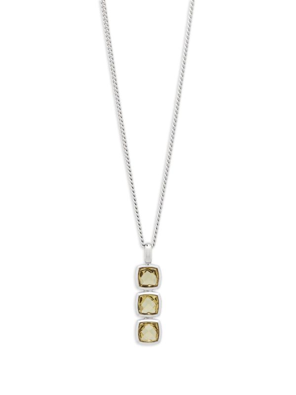 browns Tom Wood White Rhodium Plated Cushion Necklace | Browns Necklaces