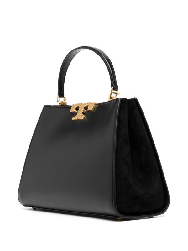Browns Tory Burch Black Eleanor Leather Satchel Bag | Browns Messenger & Crossbody Bags