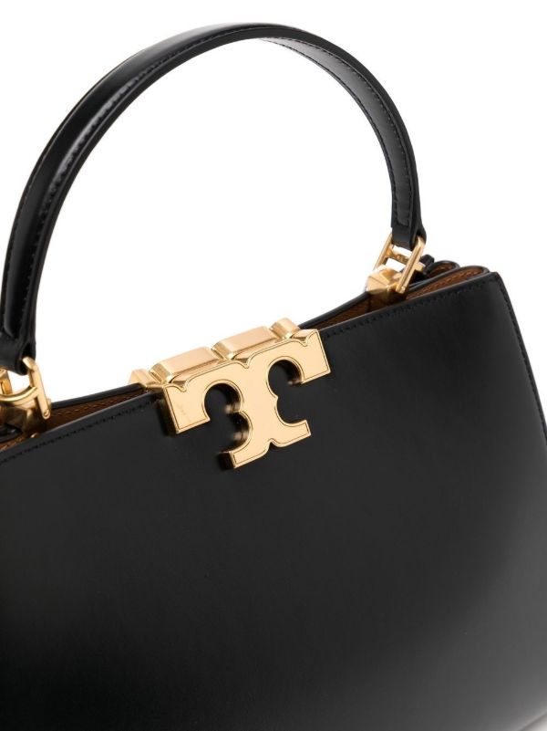 Browns Tory Burch Black Eleanor Leather Satchel Bag | Browns Messenger & Crossbody Bags