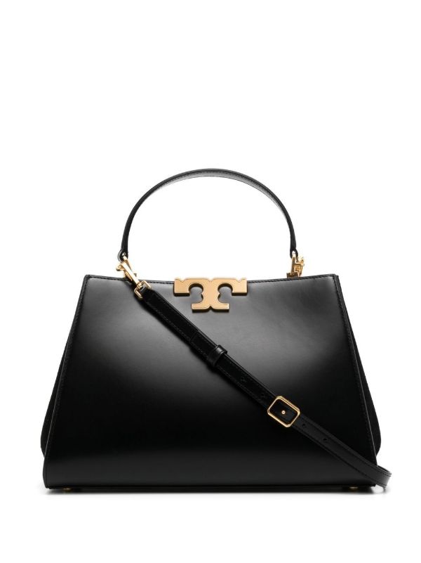 browns Tory Burch Black Eleanor Leather Satchel Bag | Browns Messenger & Crossbody Bags