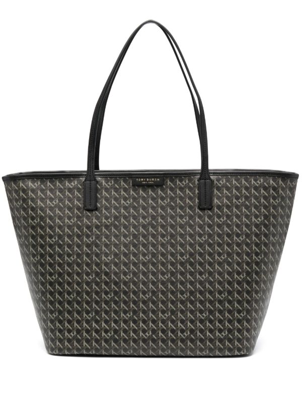 browns Tory Burch Black Ever-Ready Zip Tote Bag | Browns Tote Bags