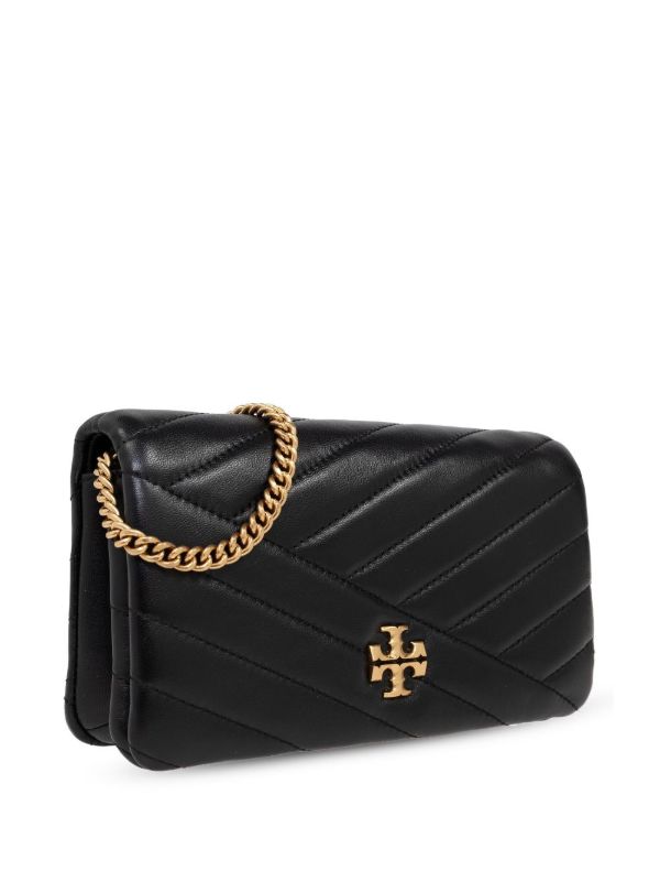 Browns Tory Burch Black Kira Chevron Leather Cross Body Bag | Browns Messenger & Crossbody Bags