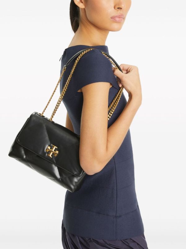 Browns Tory Burch Black Small Kira Quilted Shoulder Bag | Browns Shoulder Bags