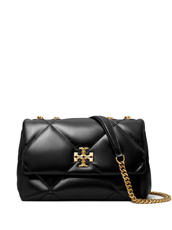 browns Tory Burch Black Small Kira Quilted Shoulder Bag | Browns Shoulder Bags