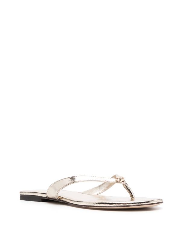 Browns Tory Burch Flat Leather Flip-Flops | Browns Flip Flops & Slides
