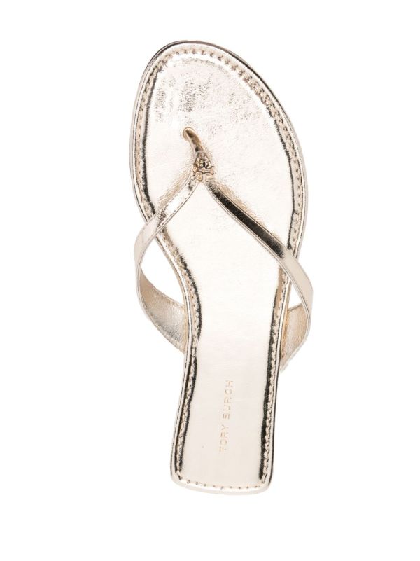Browns Tory Burch Flat Leather Flip-Flops | Browns Flip Flops & Slides