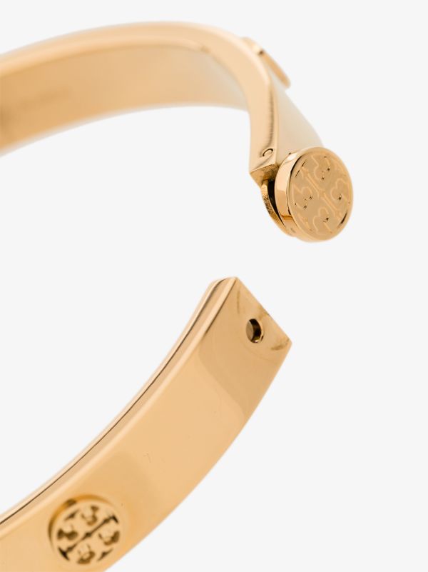 Browns Tory Burch Gold Tone Miller Hinge Stud Bangle | Browns Bracelets