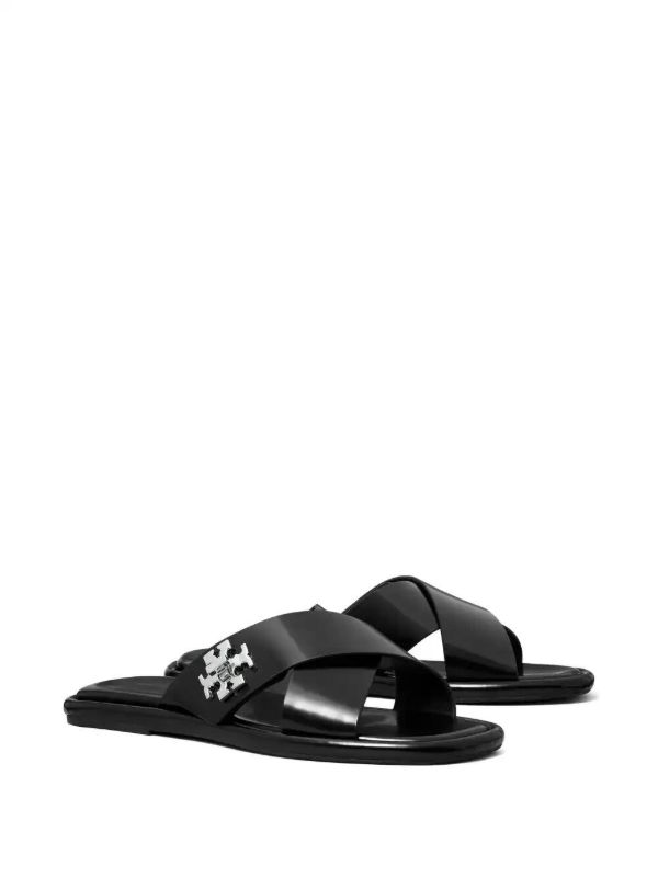 Browns Tory Burch Leather Slides | Browns Flip Flops & Slides