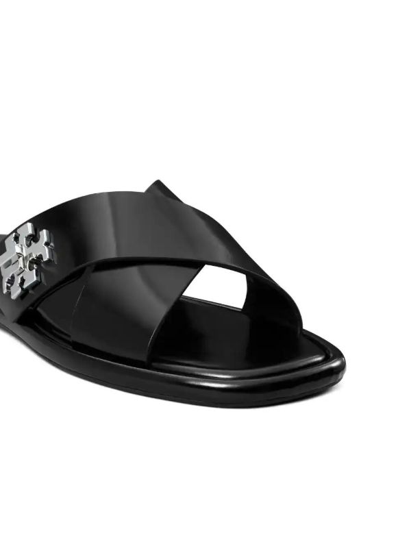 Browns Tory Burch Leather Slides | Browns Flip Flops & Slides