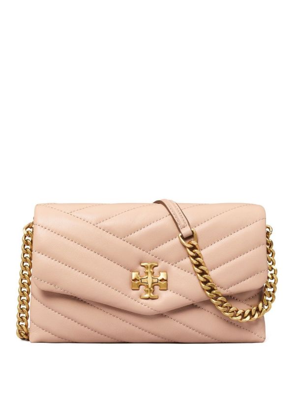 browns Tory Burch Neutral Kira Chevron Leather Cross Body Bag | Browns Messenger & Crossbody Bags