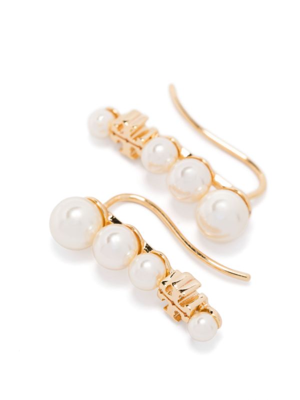 Browns Tory Burch Pearl Ear Crawler Earrings | Browns Earrings