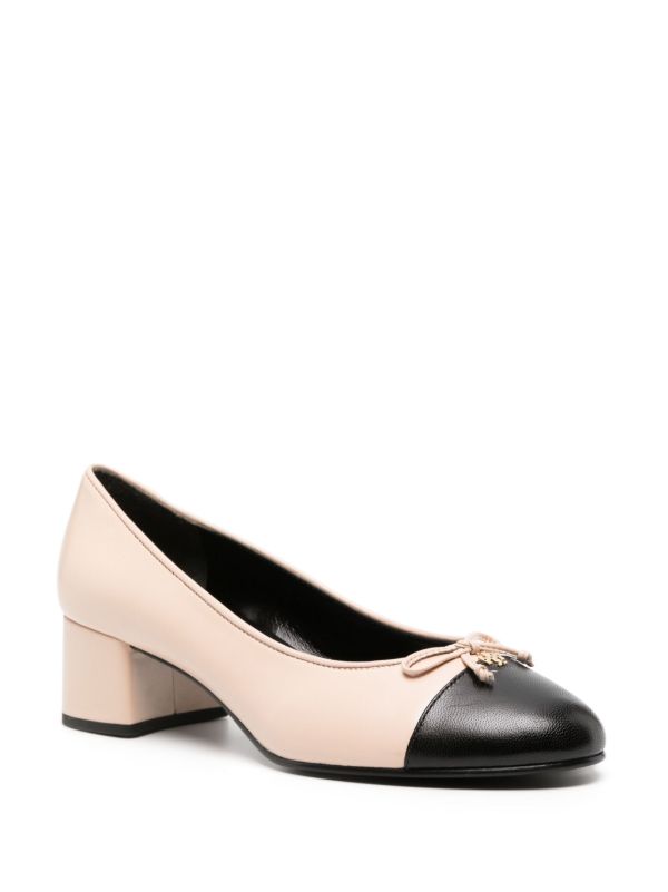 Browns Tory Burch Pink Cap-Toe 45 Leather Pumps | Browns Pumps