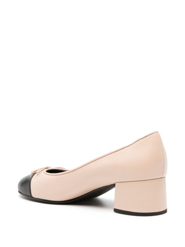 Browns Tory Burch Pink Cap-Toe 45 Leather Pumps | Browns Pumps