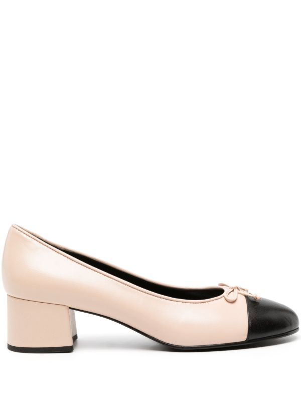 browns Tory Burch Pink Cap-Toe 45 Leather Pumps | Browns Pumps