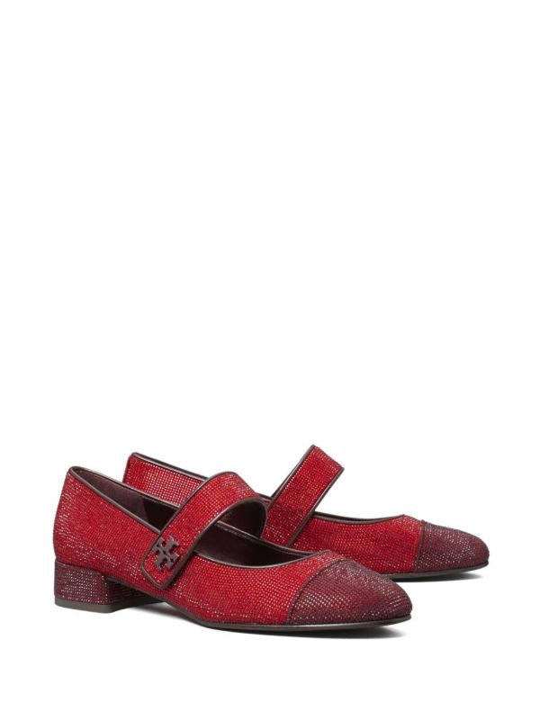 Browns Tory Burch Red Mary Jane Ballet Flats | Browns Ballerina Shoes