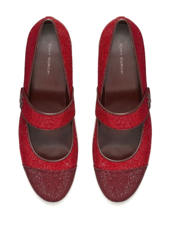 Browns Tory Burch Red Mary Jane Ballet Flats | Browns Ballerina Shoes