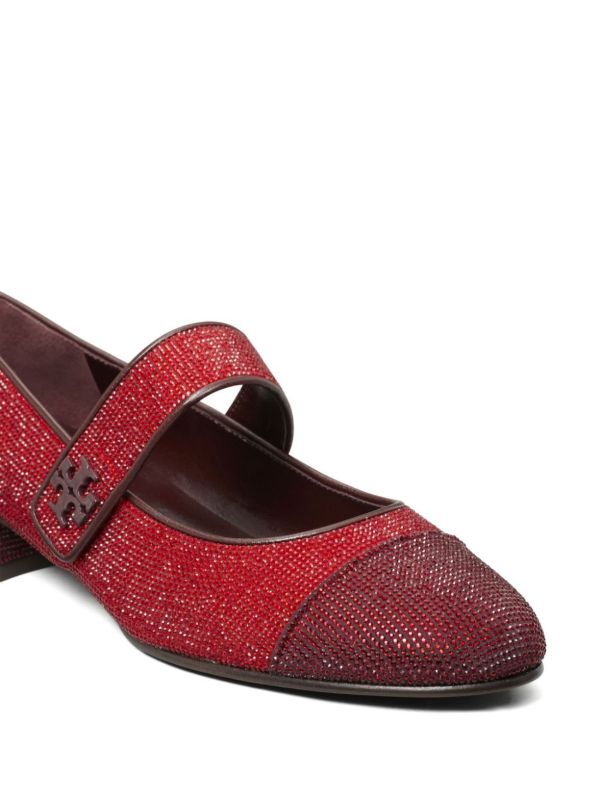 Browns Tory Burch Red Mary Jane Ballet Flats | Browns Ballerina Shoes