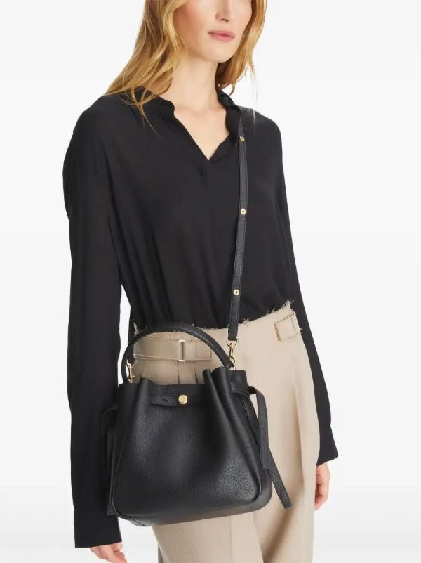 Browns Tory Burch Romy Pebbled Bucket Bag | Browns Bucket Bags