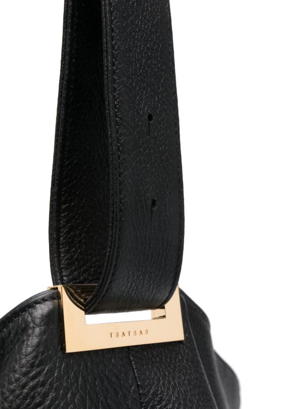 Browns Tsatsas Black Sacar Leather Shoulder Bag | Browns Shoulder Bags