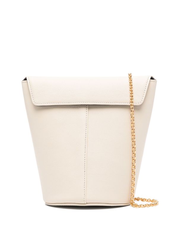 browns Tsatsas White Olive Leather Bucket Bag | Browns Bucket Bags