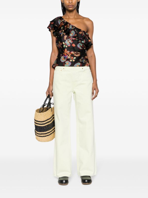 Browns Ulla Johnson Green Elodie High-Rise Straight Jeans | Browns Straight-Leg Jeans