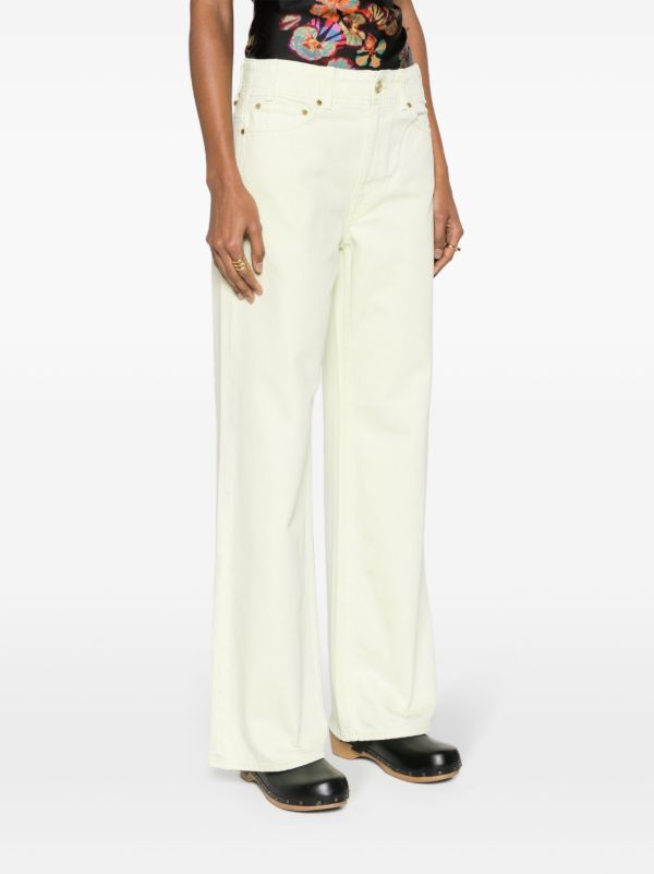 Browns Ulla Johnson Green Elodie High-Rise Straight Jeans | Browns Straight-Leg Jeans