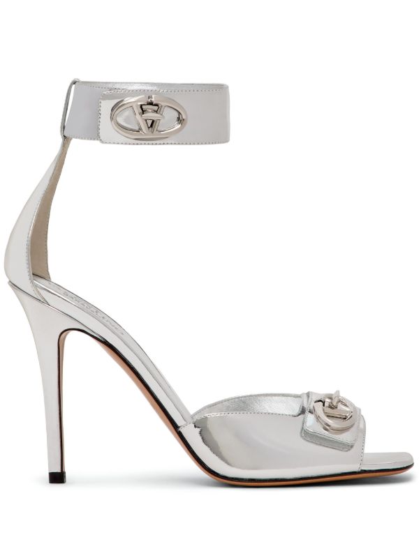 browns Valentino Garavani 105mm VLogo Locker sandals | Browns Sandals
