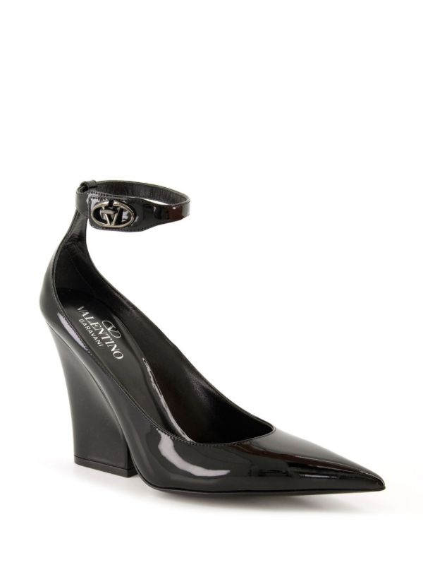 Browns Valentino Garavani 105mm VLogo Lockette Pumps | Browns Pumps