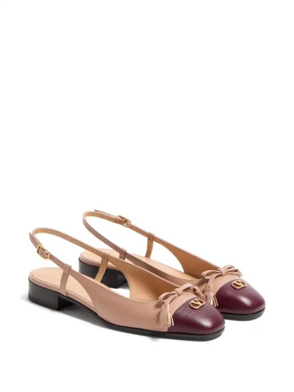 Browns Valentino Garavani 25mm Valet Du Roi Slingback Ballet Flats | Browns Ballerina Shoes