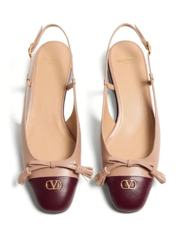 Browns Valentino Garavani 25mm Valet Du Roi Slingback Ballet Flats | Browns Ballerina Shoes