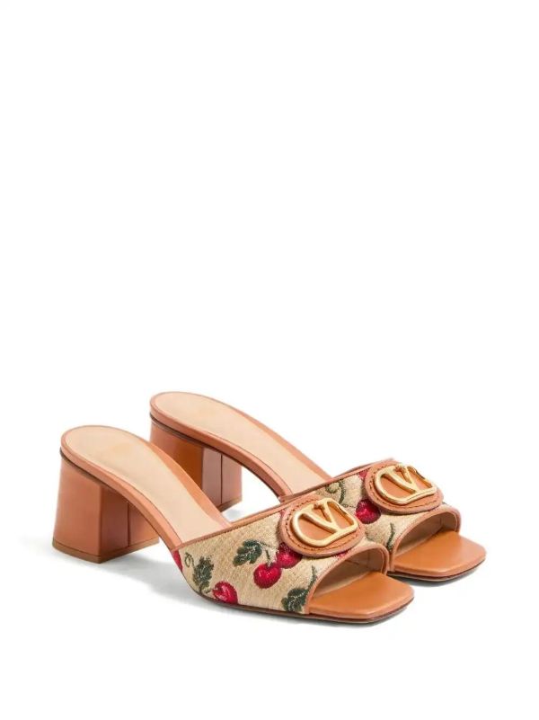 Browns Valentino Garavani 60mm VLogo Signature Cherryfic Sandals | Browns Sandals
