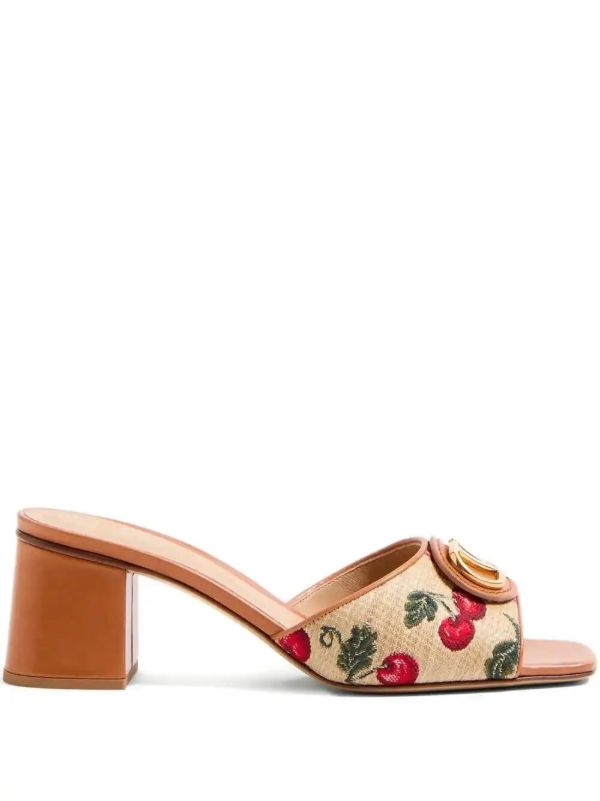 browns Valentino Garavani 60mm VLogo Signature Cherryfic sandals | Browns Sandals