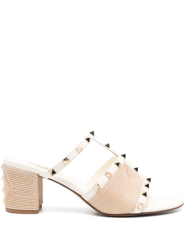 browns Valentino Garavani 70mm Rockstud mules | Browns Mules
