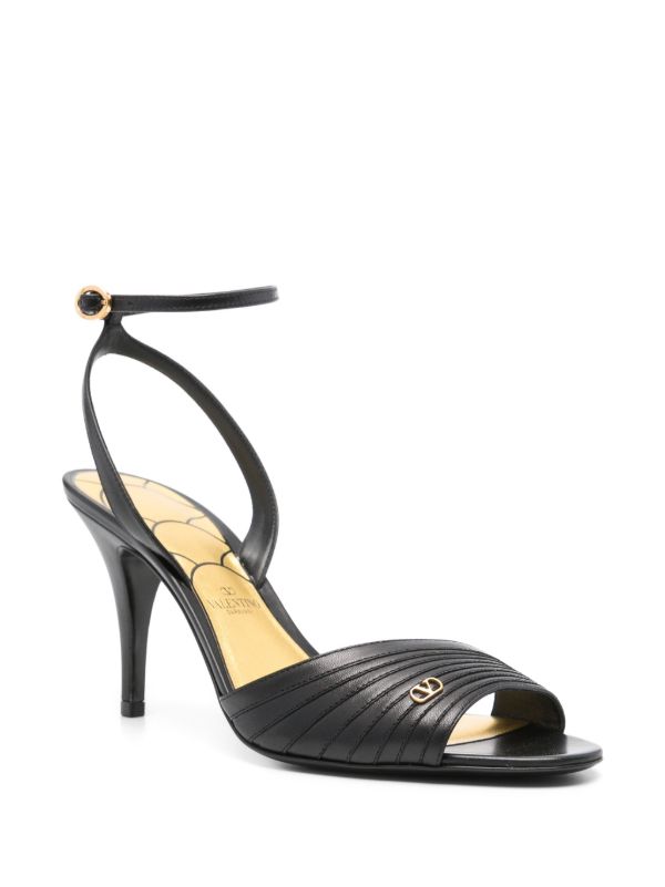 Browns Valentino Garavani Black 85mm Ladycrush Sandals | Browns Sandals