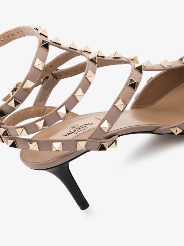 Browns Valentino Garavani Black And Neutral Rockstud 65 Leather Pumps | Browns Pumps