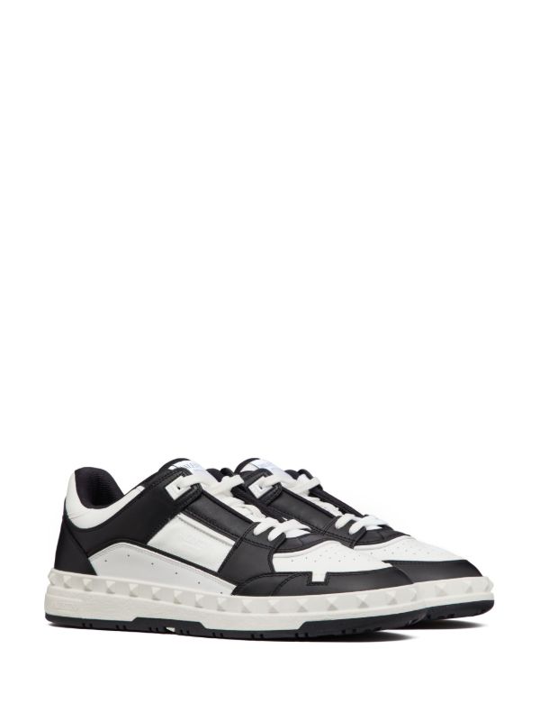Browns Valentino Garavani Black Freedots Leather Sneakers | Browns Low-Tops
