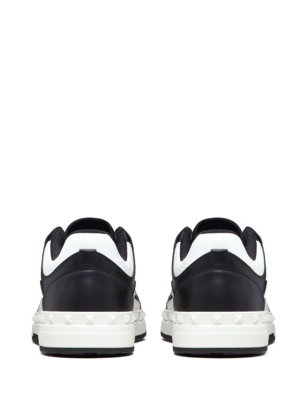 Browns Valentino Garavani Black Freedots Leather Sneakers | Browns Low-Tops