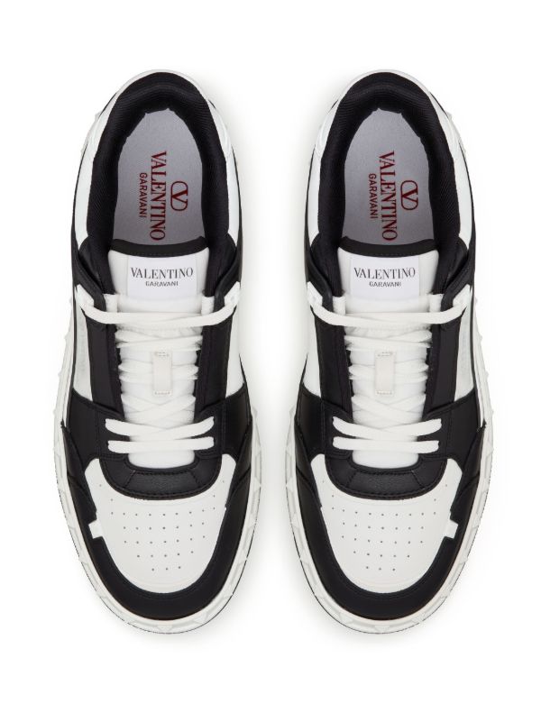 Browns Valentino Garavani Black Freedots Leather Sneakers | Browns Low-Tops