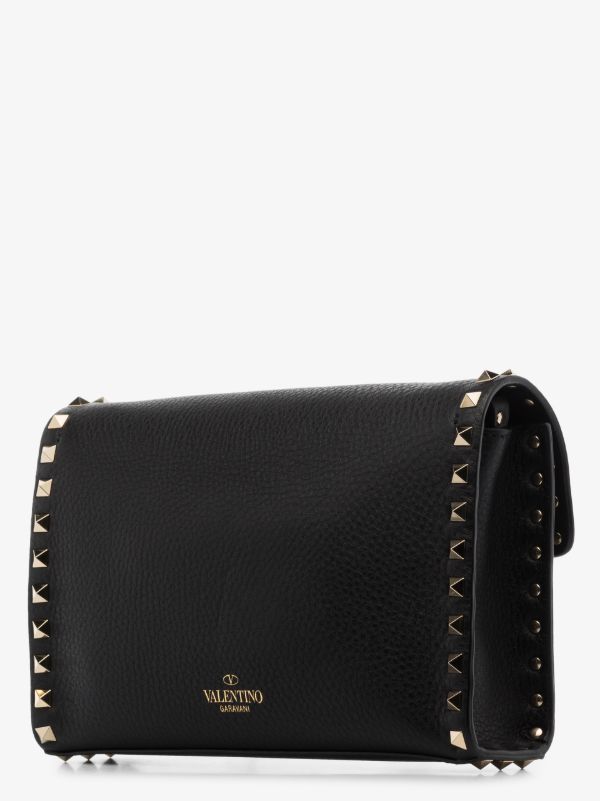 Browns Valentino Garavani Black Rockstud Small Leather Cross Body Bag | Browns Messenger & Crossbody Bags