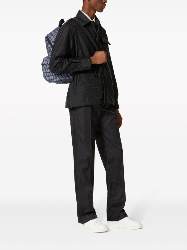 Browns Valentino Garavani Black Toile Iconographe Reversible Jacket | Browns Down Jackets