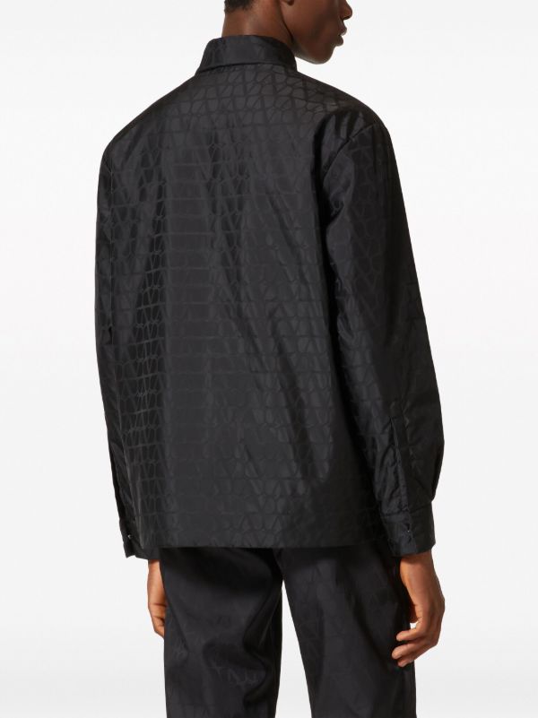 Browns Valentino Garavani Black Toile Iconographe Reversible Jacket | Browns Down Jackets