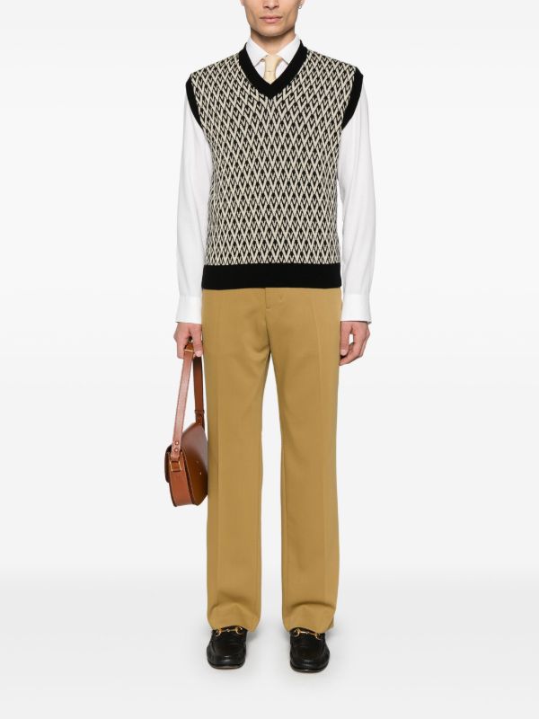 Browns Valentino Garavani Black Toute La V Vest | Browns Knitted Sweaters