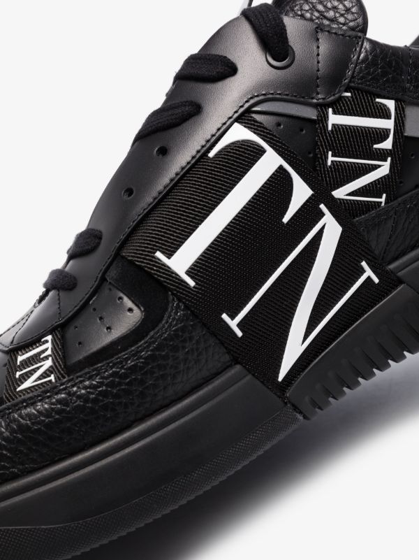Browns Valentino Garavani Black VL7N Low Top Leather Sneakers | Browns Low-Tops