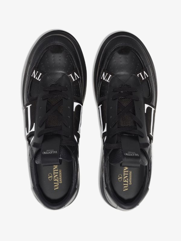 Browns Valentino Garavani Black VL7N Low Top Leather Sneakers | Browns Low-Tops