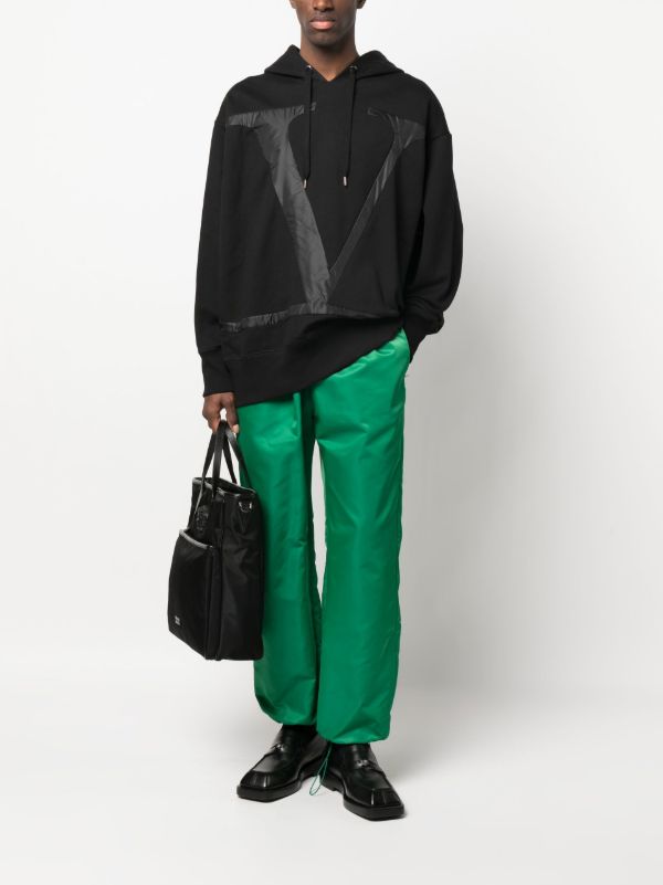 Browns Valentino Garavani Black VLogo Aplliqué Cotton Hoodie | Browns Hoodies