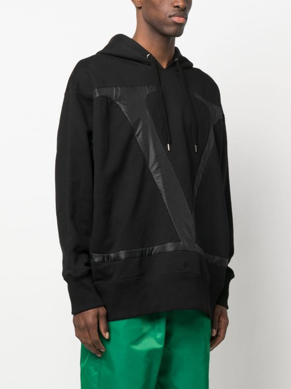 Browns Valentino Garavani Black VLogo Aplliqué Cotton Hoodie | Browns Hoodies