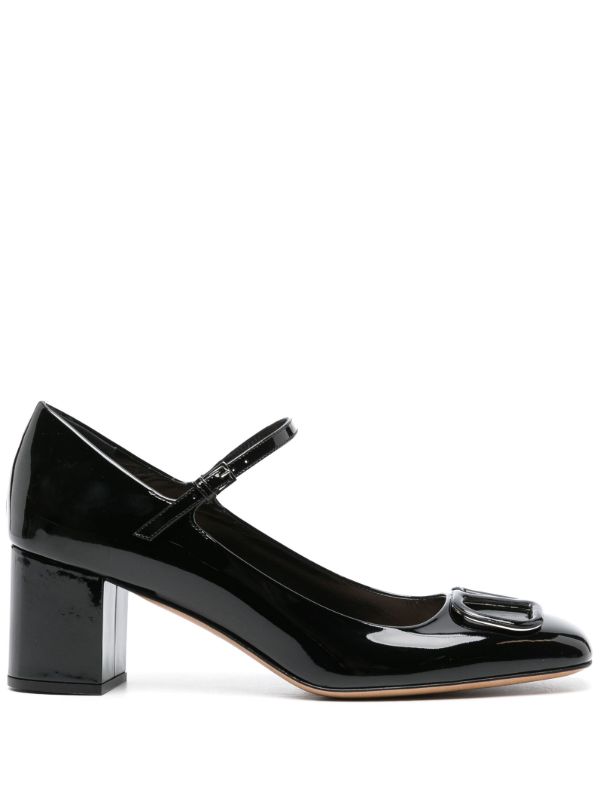 browns Valentino Garavani Black VLogo Signature 60 Leather Pumps | Browns Pumps