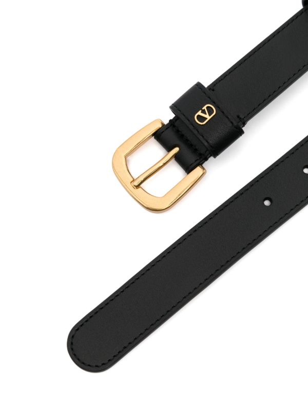 Browns Valentino Garavani Black VLogo Signature Belt | Browns Belts