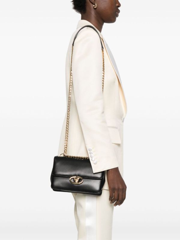 Browns Valentino Garavani Black VLogo Signature Shoulder Bag | Browns Shoulder Bags